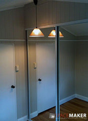 Framed Mirror Sliding Wardrobe Doors - White Frames, Mirror Insert