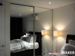 Framed Mirror Sliding Wardrobe Doors - Chrome Frames, Mirror Insert