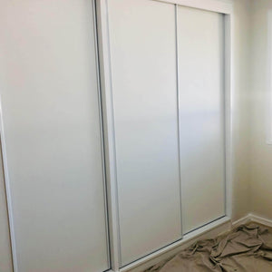 White framed, Glacier (White) Vinyl doors